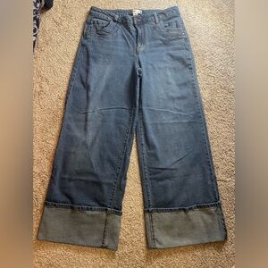 Madden Girl - Wide-Leg Cuffed Jeans - Size 9